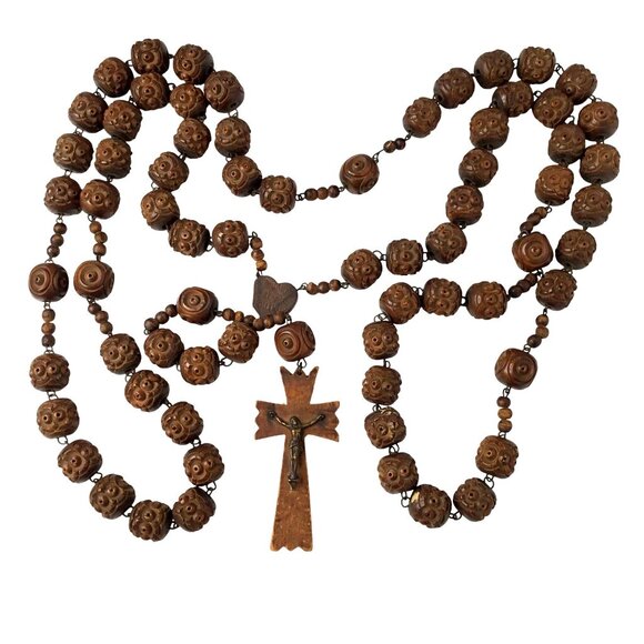 ANTIQUE Mourning Rosary 30